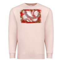 Pale Pink baseball background Premium Sweatshirt - texasbilliewilder