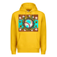 Lemon baseball turquoise sunflower Premium Hoodie - JahusDesignShop