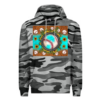 Slate Camo baseball turquoise sunflower Premium Hoodie - JahusDesignShop