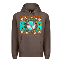 Coffee baseball turquoise sunflower Premium Hoodie - JahusDesignShop