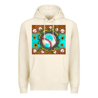 Tofu baseball turquoise sunflower Premium Hoodie - JahusDesignShop
