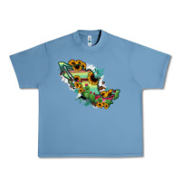 Pebble Blue Mexico Map Urban Heavy Tee - RanaPortraitStore