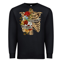 Black Kinda Emotionless Kinda Emotional Skeleton Premium Sweatshirt - RanaPortraitStore