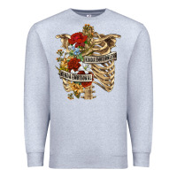 Heather Grey Kinda Emotionless Kinda Emotional Skeleton Premium Sweatshirt - RanaPortraitStore