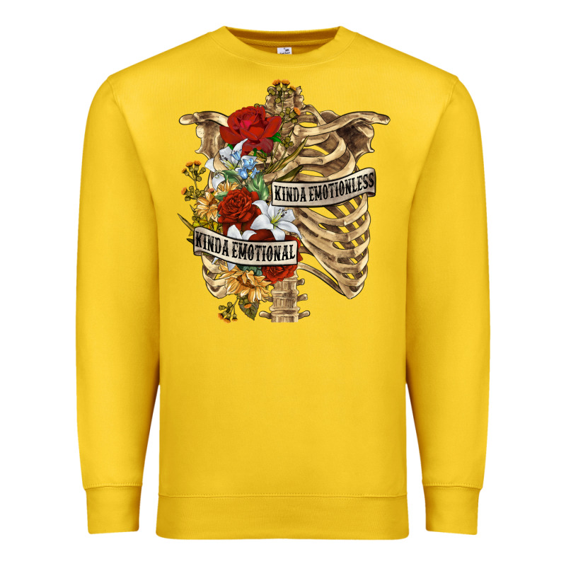 Kinda Emotionless Kinda Emotional Skeleton Premium Sweatshirt by RanaPortraitStore | Teevron