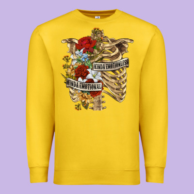 Premium Sweatshirt Kinda Emotionless Kinda Emotional Skeleton