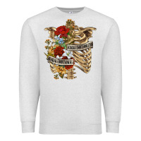 Oatmeal Heather Kinda Emotionless Kinda Emotional Skeleton Premium Sweatshirt - RanaPortraitStore
