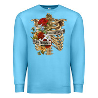 Ocean Blue Kinda Emotionless Kinda Emotional Skeleton Premium Sweatshirt - RanaPortraitStore