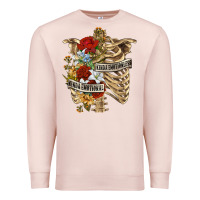 Pale Pink Kinda Emotionless Kinda Emotional Skeleton Premium Sweatshirt - RanaPortraitStore