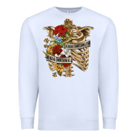 White Kinda Emotionless Kinda Emotional Skeleton Premium Sweatshirt - RanaPortraitStore