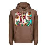 Chestnut baseball leopard turquoise cactus sunflower Premium Hoodie - JahusDesignShop