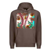 Coffee baseball leopard turquoise cactus sunflower Premium Hoodie - JahusDesignShop