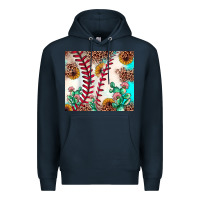Navy baseball leopard turquoise cactus sunflower Premium Hoodie - JahusDesignShop