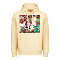 Pina Colada baseball leopard turquoise cactus sunflower Premium Hoodie - JahusDesignShop