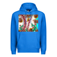 True Royal baseball leopard turquoise cactus sunflower Premium Hoodie - JahusDesignShop