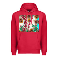 Cardinal baseball leopard turquoise cactus sunflower Premium Hoodie - JahusDesignShop