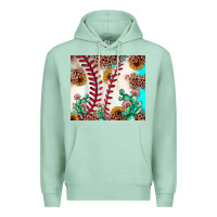 Seafoam baseball leopard turquoise cactus sunflower Premium Hoodie - JahusDesignShop