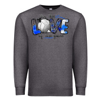 Charcoal Heather for the love of the game volleyball Premium Sweatshirt - Zillion Design Studio
