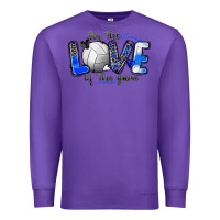 Purple for the love of the game volleyball Premium Sweatshirt - Zillion Design Studio