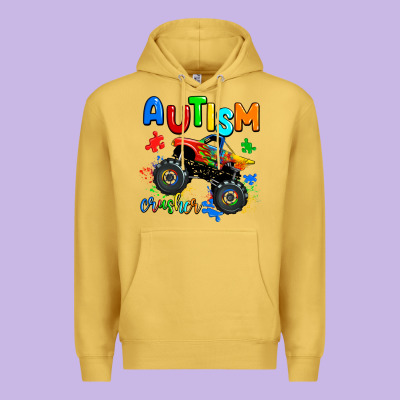 Autism Crusher Premium Hoodie Designed By Adodesignshop