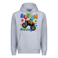 Heather Grey autism crusher Premium Hoodie - AdoDesignShop
