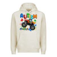 Oatmeal Heather autism crusher Premium Hoodie - AdoDesignShop
