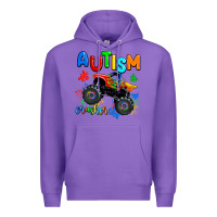 Purple autism crusher Premium Hoodie - AdoDesignShop
