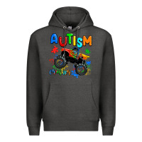 Charcoal Heather autism crusher Premium Hoodie - AdoDesignShop