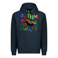 Navy autism crusher Premium Hoodie - AdoDesignShop