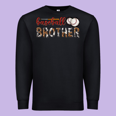 Premium Sweatshirt baseball brother with leopard