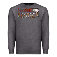 Charcoal Heather baseball brother with leopard Premium Sweatshirt - texasbilliewilder