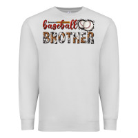 Dove Grey baseball brother with leopard Premium Sweatshirt - texasbilliewilder