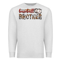 Oatmeal Heather baseball brother with leopard Premium Sweatshirt - texasbilliewilder