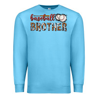 Ocean Blue baseball brother with leopard Premium Sweatshirt - texasbilliewilder
