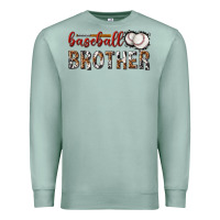 Seafoam baseball brother with leopard Premium Sweatshirt - texasbilliewilder