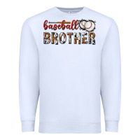 White baseball brother with leopard Premium Sweatshirt - texasbilliewilder