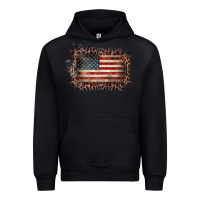 Foreset Green Old Leopard American Flag Frame Urban Hoodie - Bettercallsaul