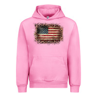 Fuchsia Pink Old Leopard American Flag Frame Urban Hoodie - Bettercallsaul