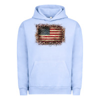 Pigment Grape Ice Old Leopard American Flag Frame Urban Hoodie - Bettercallsaul