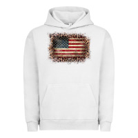 Pigment Lunar Rock Old Leopard American Flag Frame Urban Hoodie - Bettercallsaul