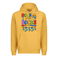 Mustard rock your  world down syndrome Premium Hoodie - Artiststas