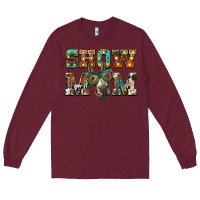 Burgundy show mom donkey Long Sleeve Tee - BarkalooDesign