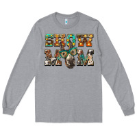 Heather Grey show mom donkey Long Sleeve Tee - BarkalooDesign