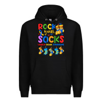 Black rock your  world down syndrome Premium Hoodie - Artiststas