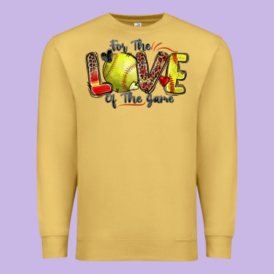 Premium Sweatshirt for the love of the game softball