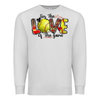Dove Grey for the love of the game softball Premium Sweatshirt - Zillion Design Studio