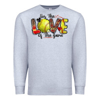 Heather Grey for the love of the game softball Premium Sweatshirt - Zillion Design Studio