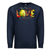 Navy for the love of the game softball Premium Sweatshirt - Zillion Design Studio