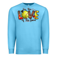 Ocean Blue for the love of the game softball Premium Sweatshirt - Zillion Design Studio