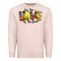 Pale Pink for the love of the game softball Premium Sweatshirt - Zillion Design Studio